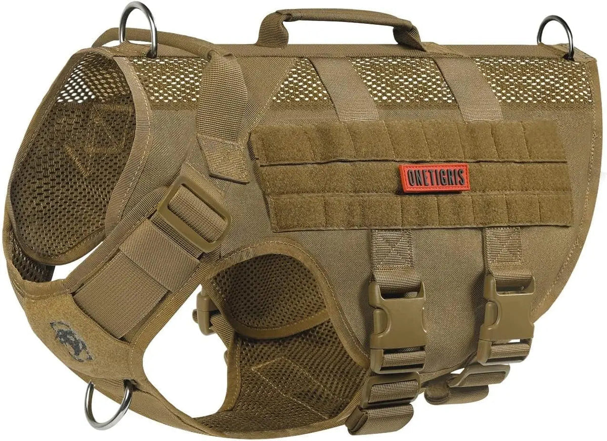 Breathable Mesh Tactical Dog Harness with Handles, S-XL