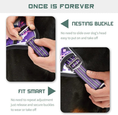 Tactical No-Pull Dog Harness with Handle and Reflective Trim