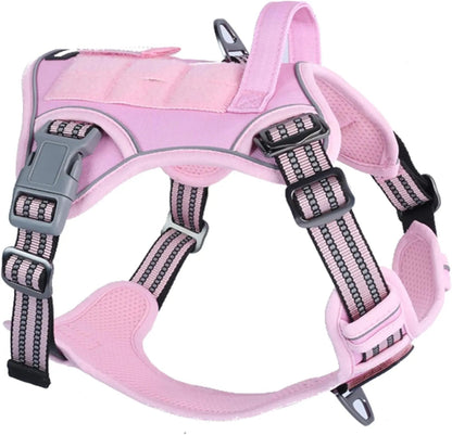 Tactical No-Pull Dog Harness with Handle and Reflective Trim