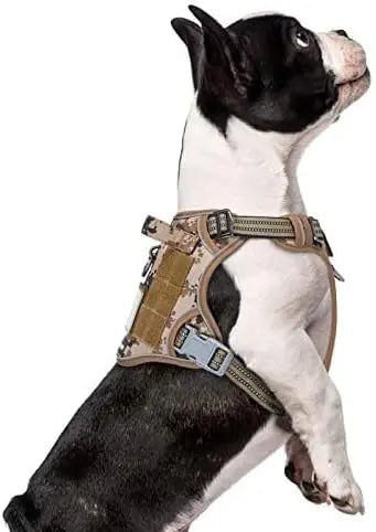 Tactical No-Pull Dog Harness with Handle and Reflective Trim