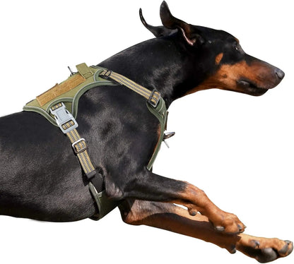 Tactical No-Pull Dog Harness with Handle and Reflective Trim