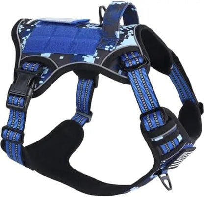Tactical No-Pull Dog Harness with Handle and Reflective Trim