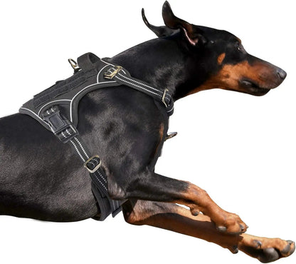 Tactical No-Pull Dog Harness with Handle and Reflective Trim