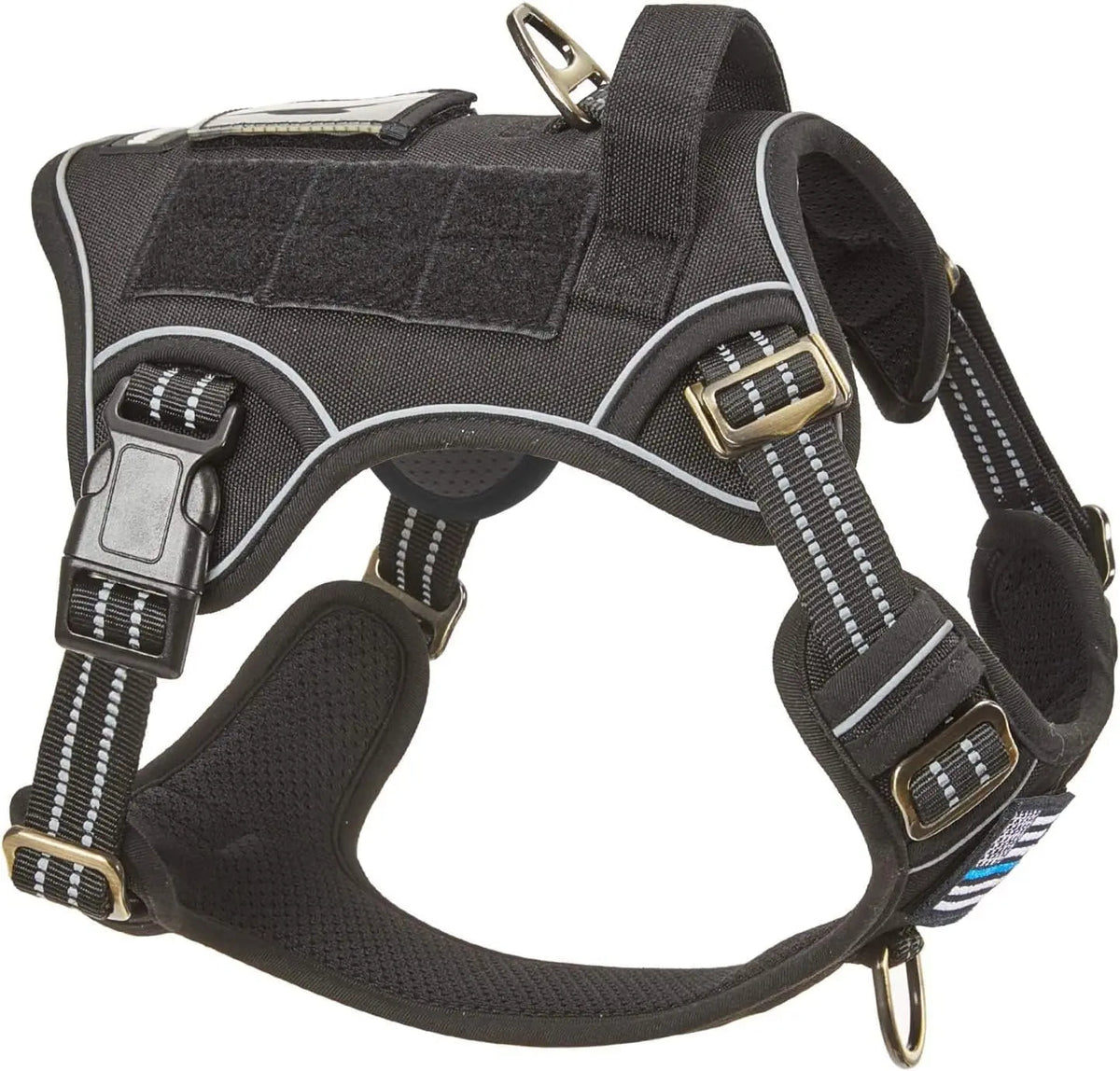 Tactical No-Pull Dog Harness with Handle and Reflective Trim