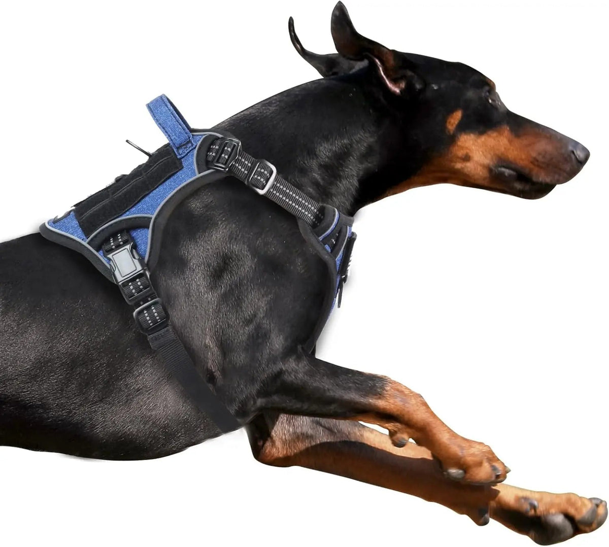 Tactical No-Pull Dog Harness with Handle and Reflective Trim