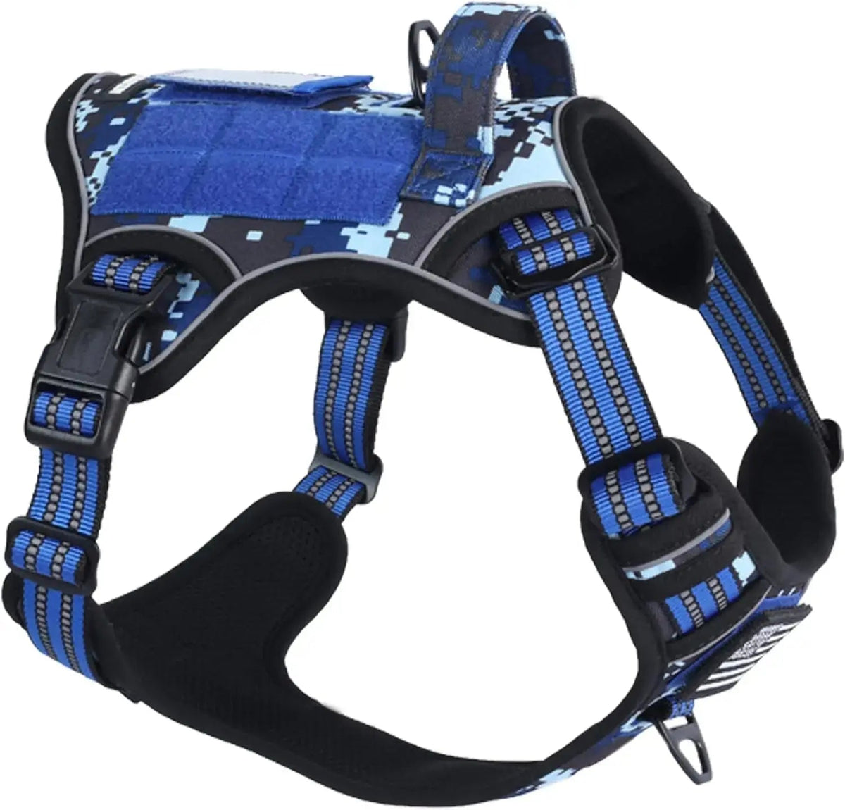 Tactical No-Pull Dog Harness with Handle and Reflective Trim