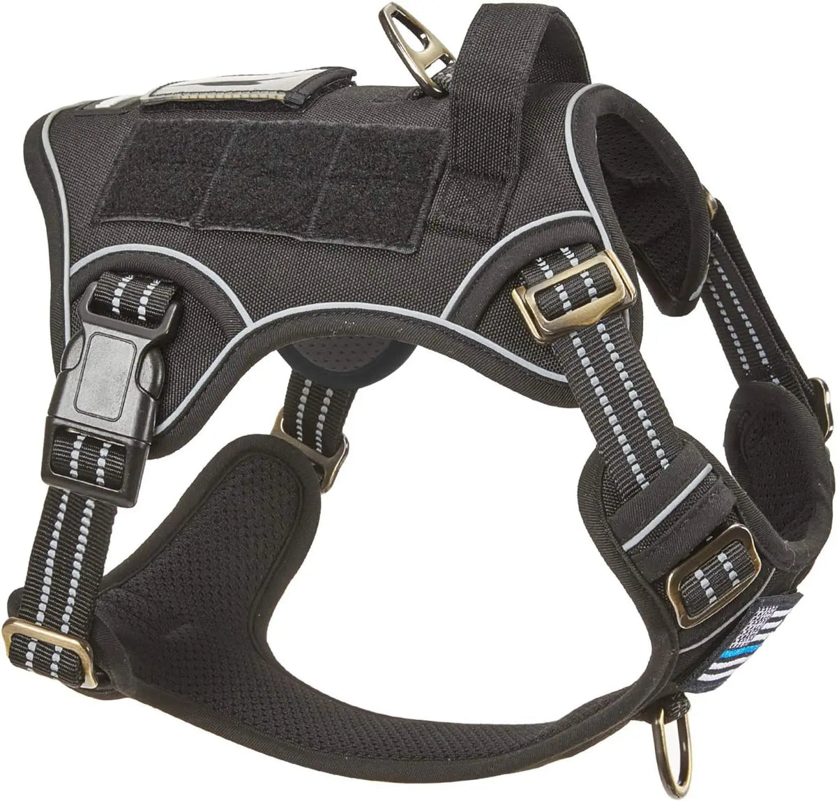Tactical No-Pull Dog Harness with Handle and Reflective Trim