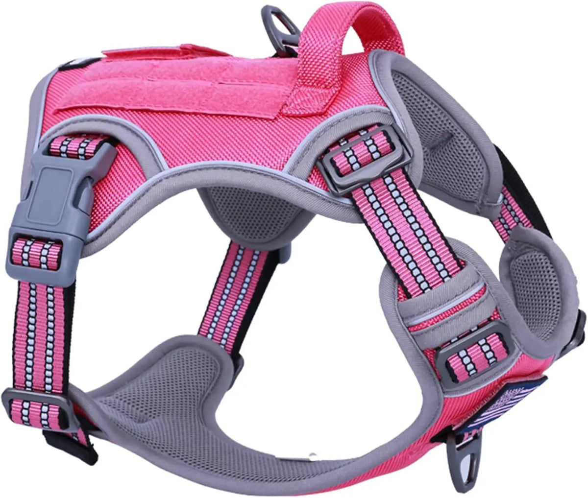Tactical No-Pull Dog Harness with Handle and Reflective Trim