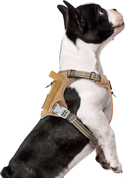 Tactical No-Pull Dog Harness with Handle and Reflective Trim