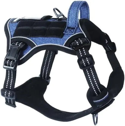 Tactical No-Pull Dog Harness with Handle and Reflective Trim