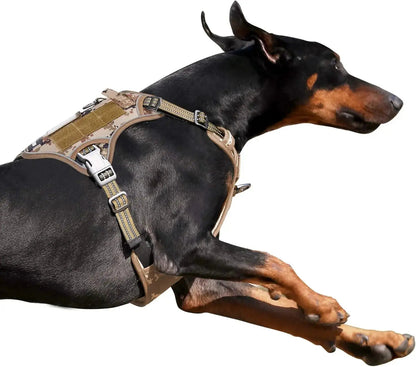 Tactical No-Pull Dog Harness with Handle and Reflective Trim