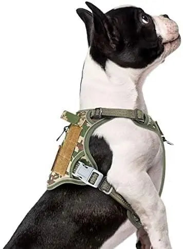 Tactical No-Pull Dog Harness with Handle and Reflective Trim