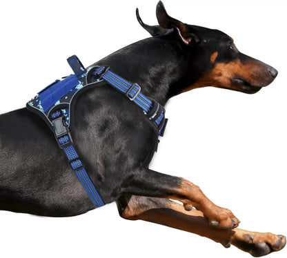 Tactical No-Pull Dog Harness with Handle and Reflective Trim