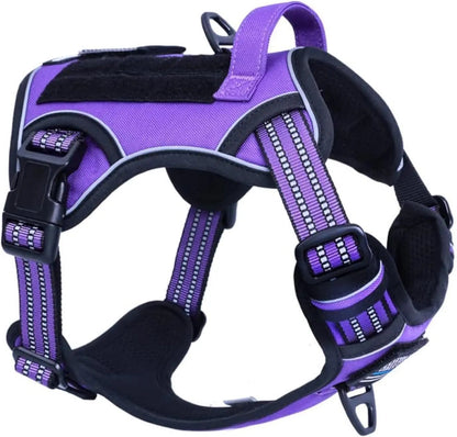 Tactical No-Pull Dog Harness with Handle and Reflective Trim
