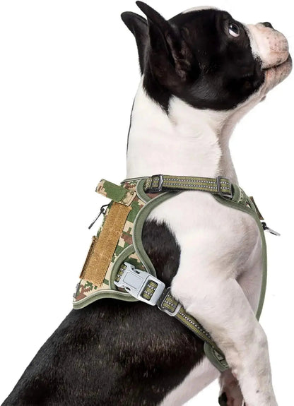 Tactical No-Pull Dog Harness with Handle and Reflective Trim