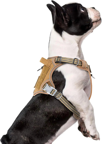 Tactical No-Pull Dog Harness with Handle and Reflective Trim