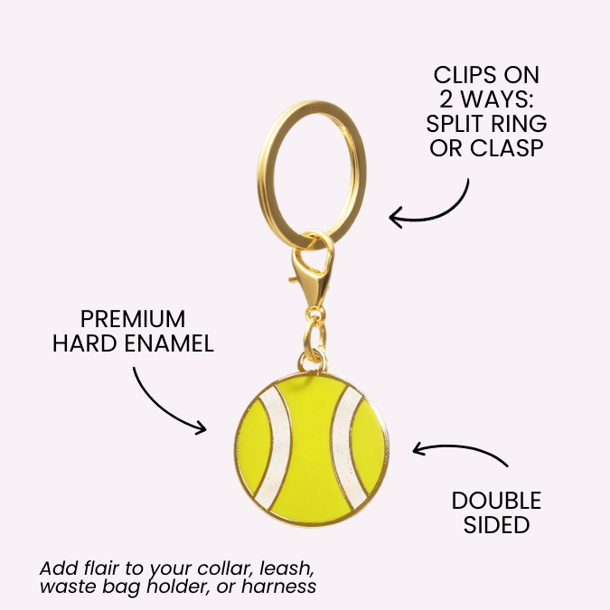Tennis Ball Dog Collar Charm — additional photo 4