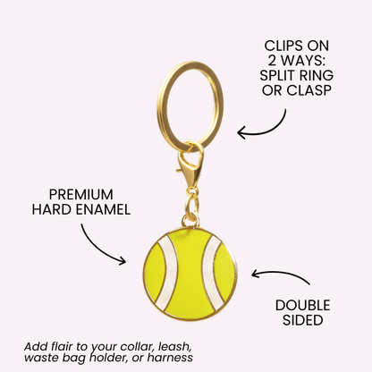 Tennis Ball Dog Collar Charm — additional photo 4