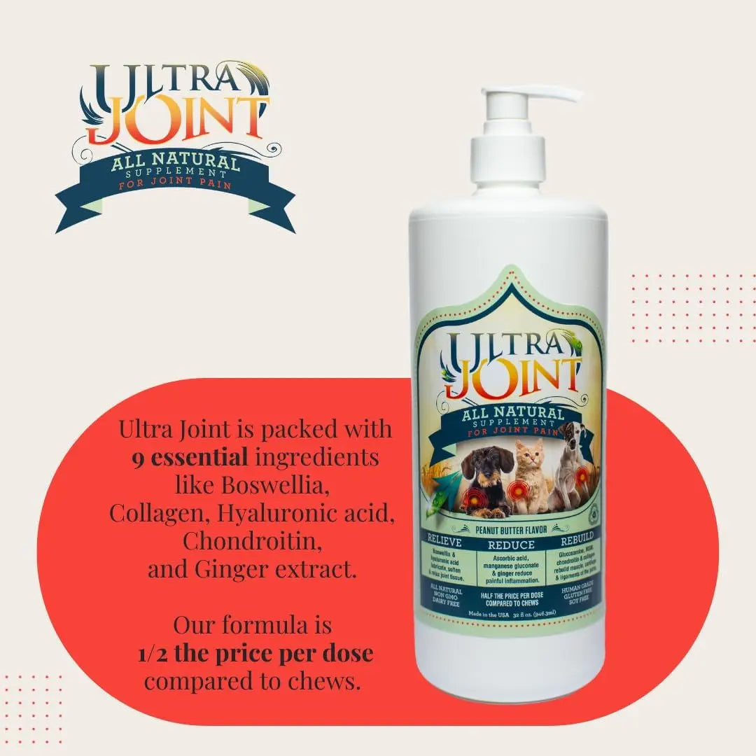 Glucosamine & Chondroitin Liquid for Dogs, 8 or 16 oz