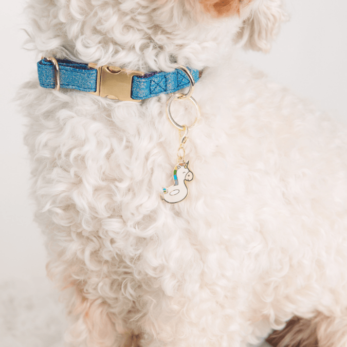 Unicorn Floatie Dog Collar Charm — additional photo 2