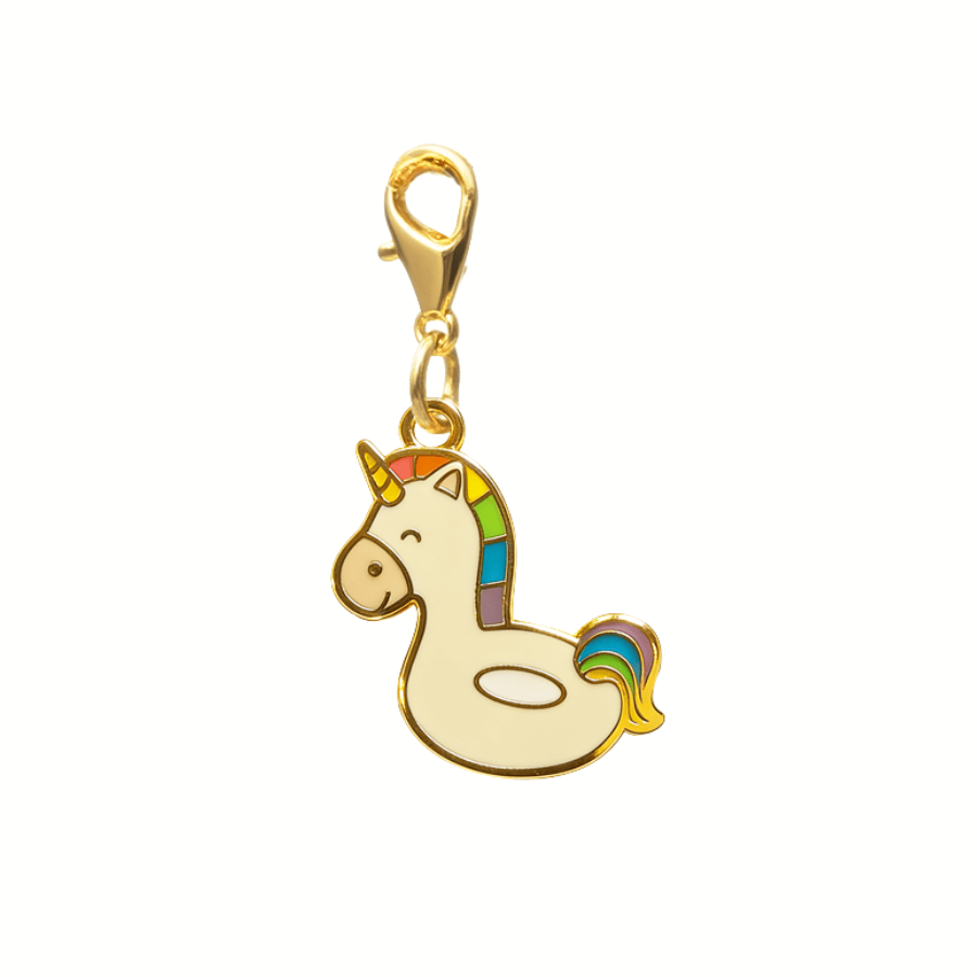 Unicorn Floatie Dog Collar Charm — Clips On Anywhere