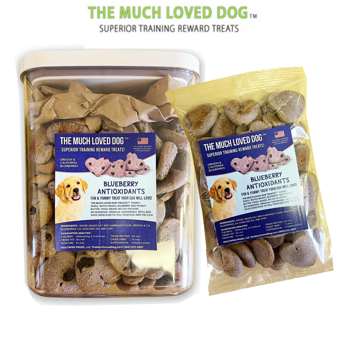 Much Loved Dog Blueberry Burst Treat Set