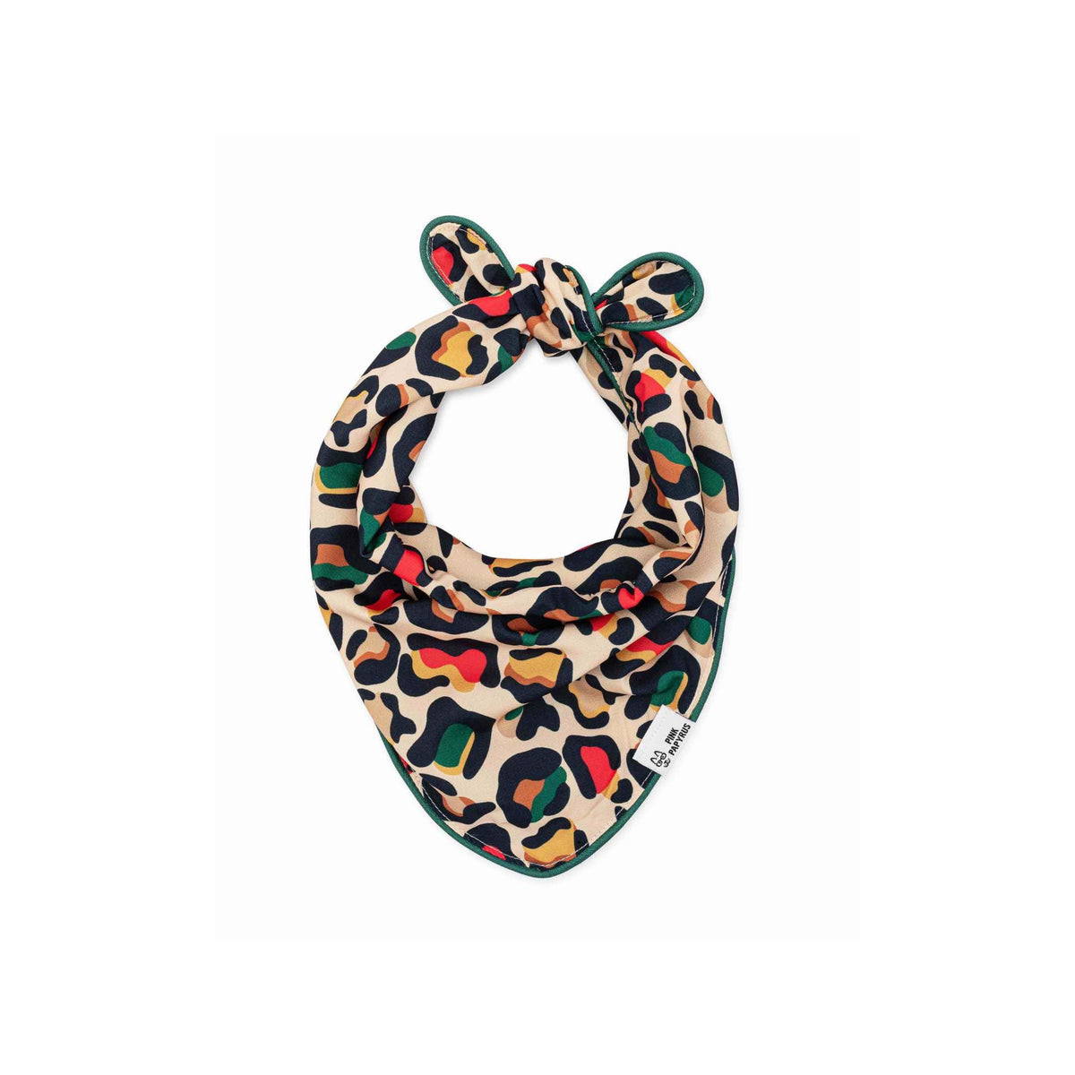 Beckett – Leopard Print Dog Bandana, Reversible & No-Fold