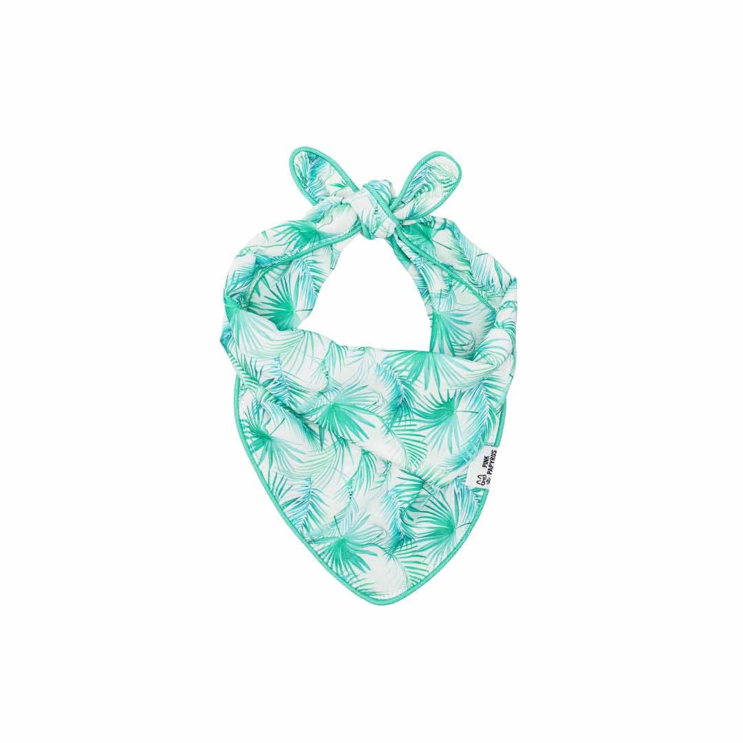 Capri – Palm Print Dog Bandana, Reversible & No-Fold