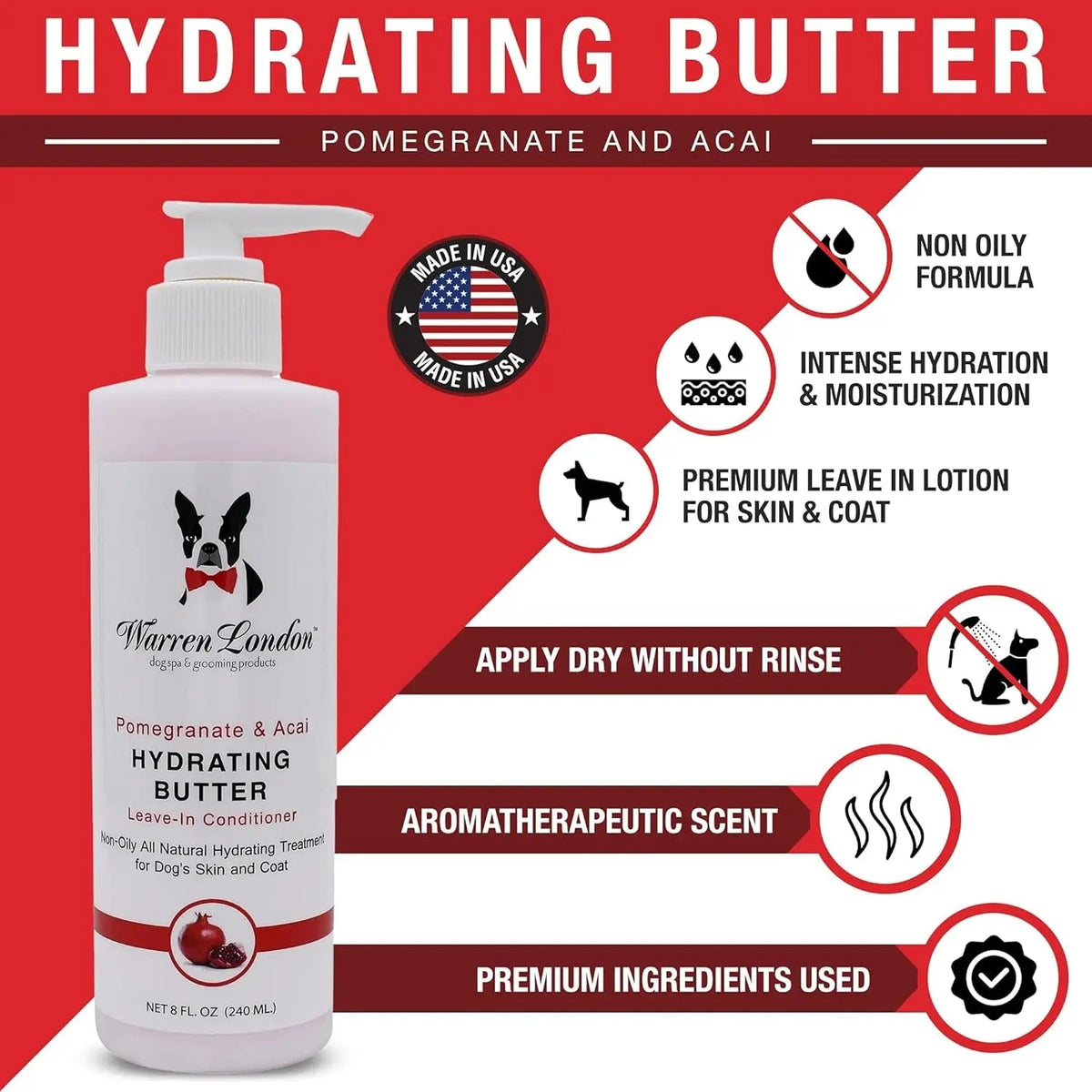 Warren London Butter Combo, Shampoo and Leave-In Conditioner 8 oz