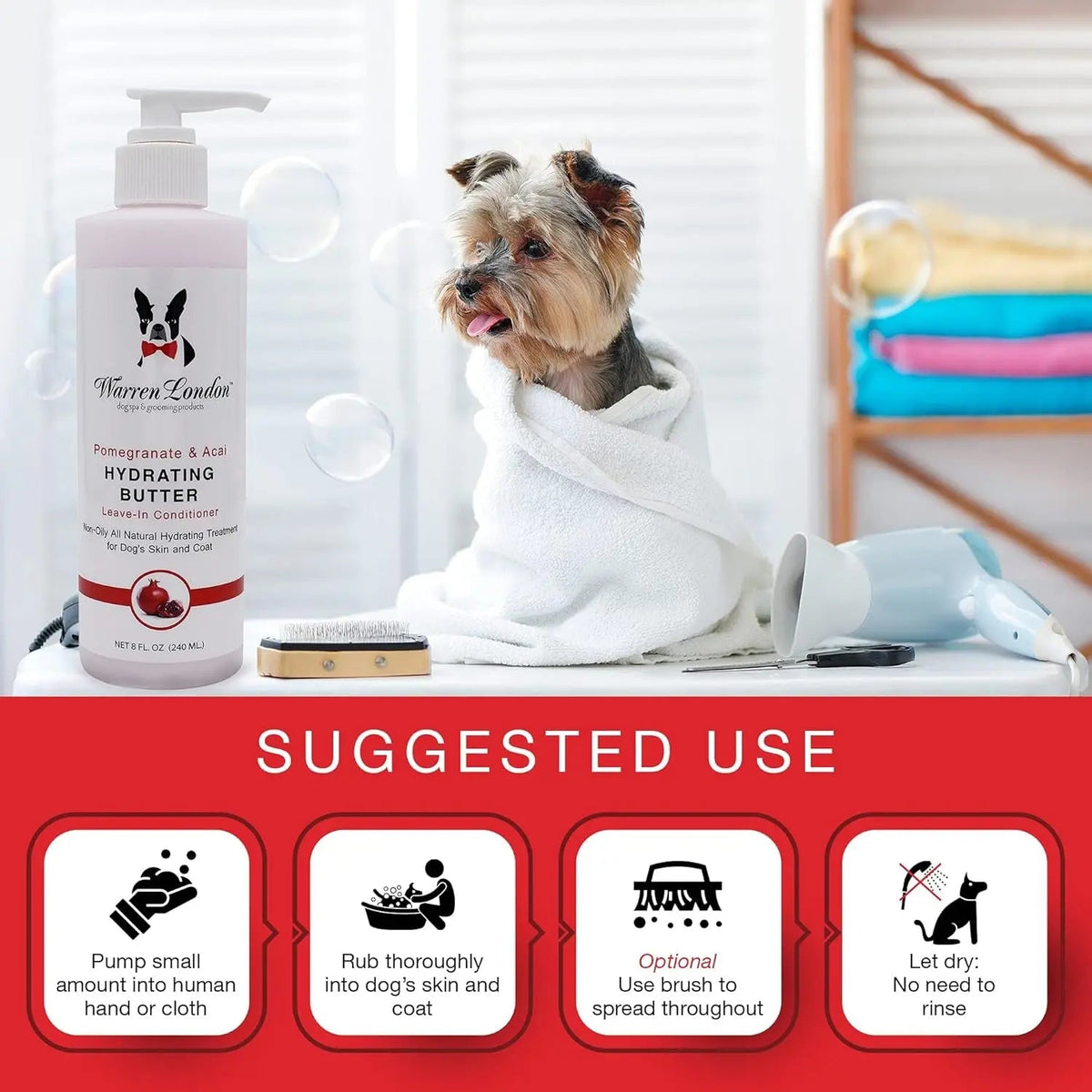 Warren London Butter Combo, Shampoo and Leave-In Conditioner 8 oz