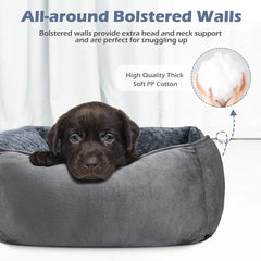 Washable Orthopedic Dog Sofa Bed with Bolster Sides