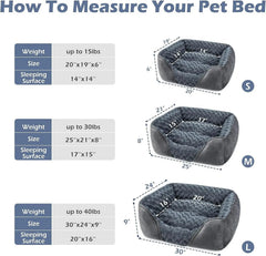 Washable Orthopedic Dog Sofa Bed with Bolster Sides