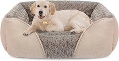 Washable Orthopedic Dog Sofa Bed with Bolster Sides
