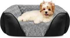 Washable Orthopedic Dog Sofa Bed with Bolster Sides