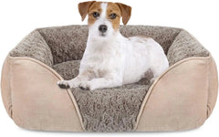 Washable Orthopedic Dog Sofa Bed with Bolster Sides
