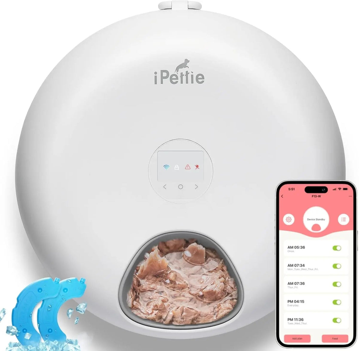 WiFi Smart Feeder for Wet and Dry Food with Ice Packs