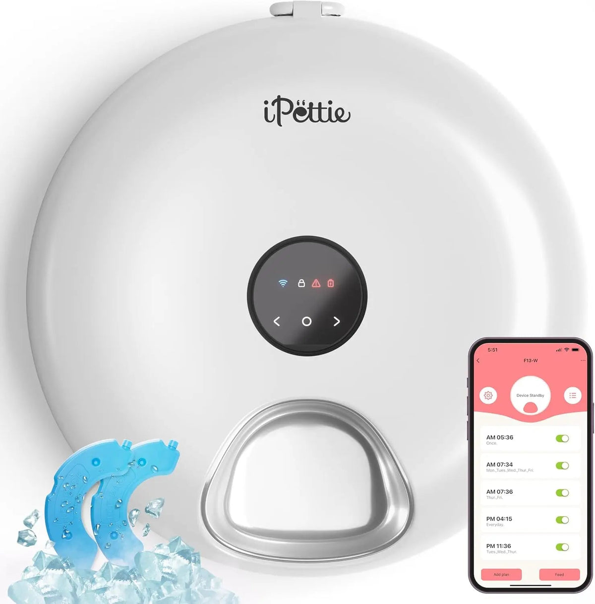WiFi Smart Feeder for Wet and Dry Food with Ice Packs