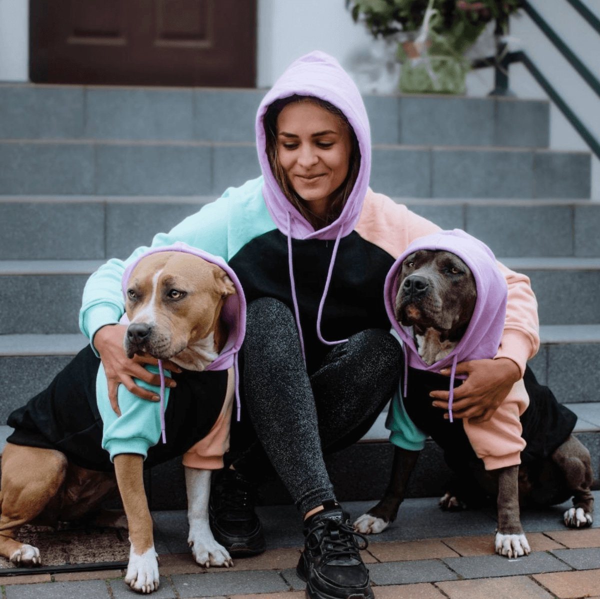 Cyber Punk graphic dog hoodie with fleece interior - view 8