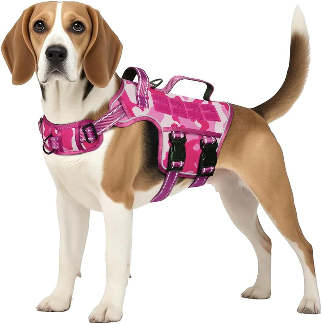 Heavy-Duty MOLLE Tactical Dog Harness, Medium to XL