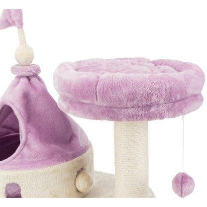 My Kitty Darling Cat Castle, Beige and Purple