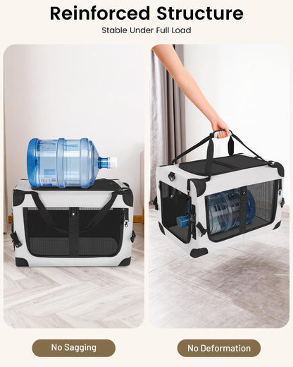Large Soft-Sided Cat Carrier for 2 Cats, Up to 55 lbs
