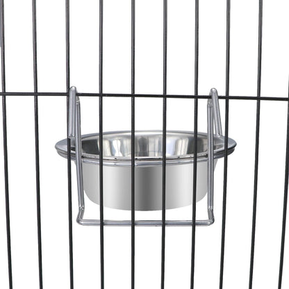 Stainless Steel Hanging Cage Bowls for Birds, Small