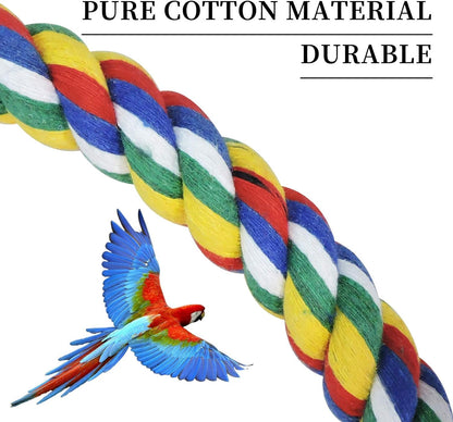 Cotton Rope Bird Swing for Budgies and Small Parrots