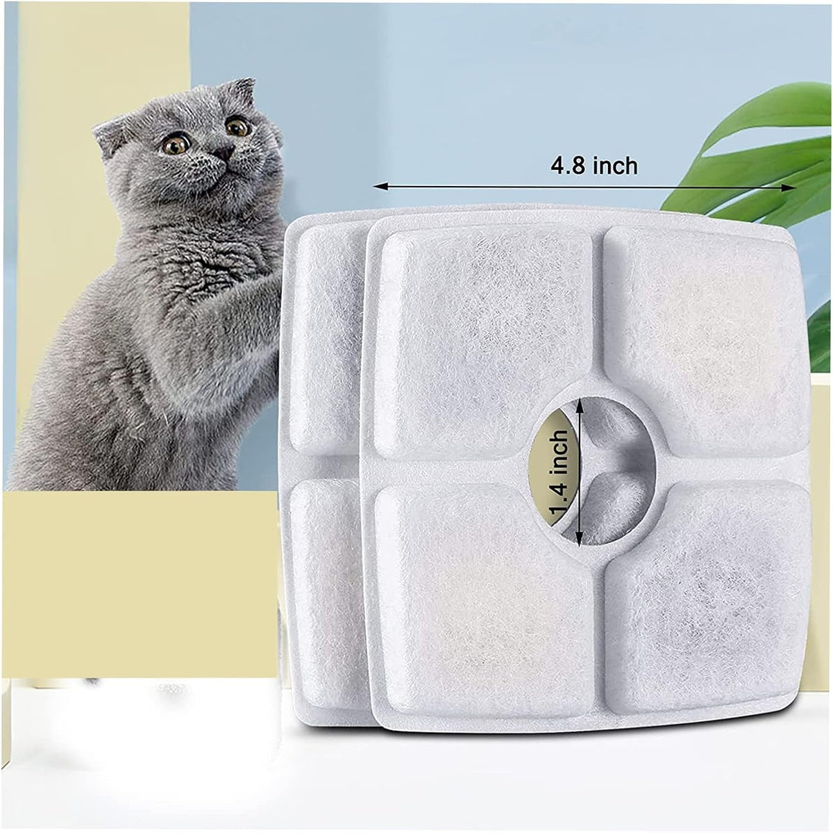 Cat Water Fountain Replacement Filters, 10 Pack