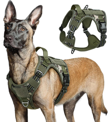 MOLLE Tactical No-Pull Dog Harness, Medium to Large
