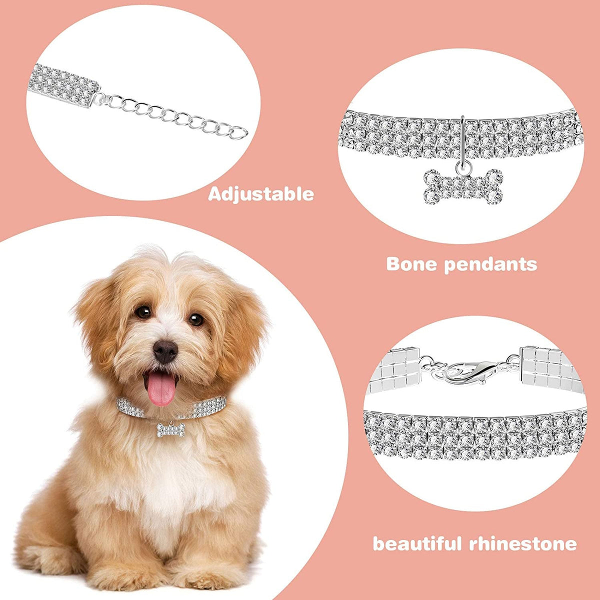 Crystal Elastic Cat Collar Necklace