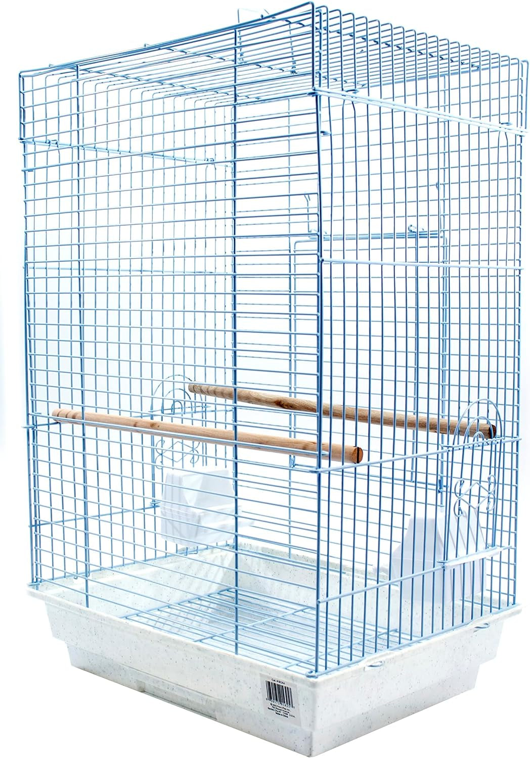 Cockatiel and Small Parrot Cage Starter Kit, White