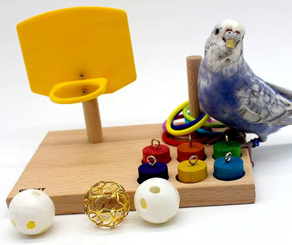 Beech Wood Foraging Puzzle Toy for Budgies and Parrots