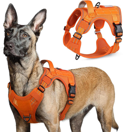 MOLLE Tactical No-Pull Dog Harness, Medium to Large