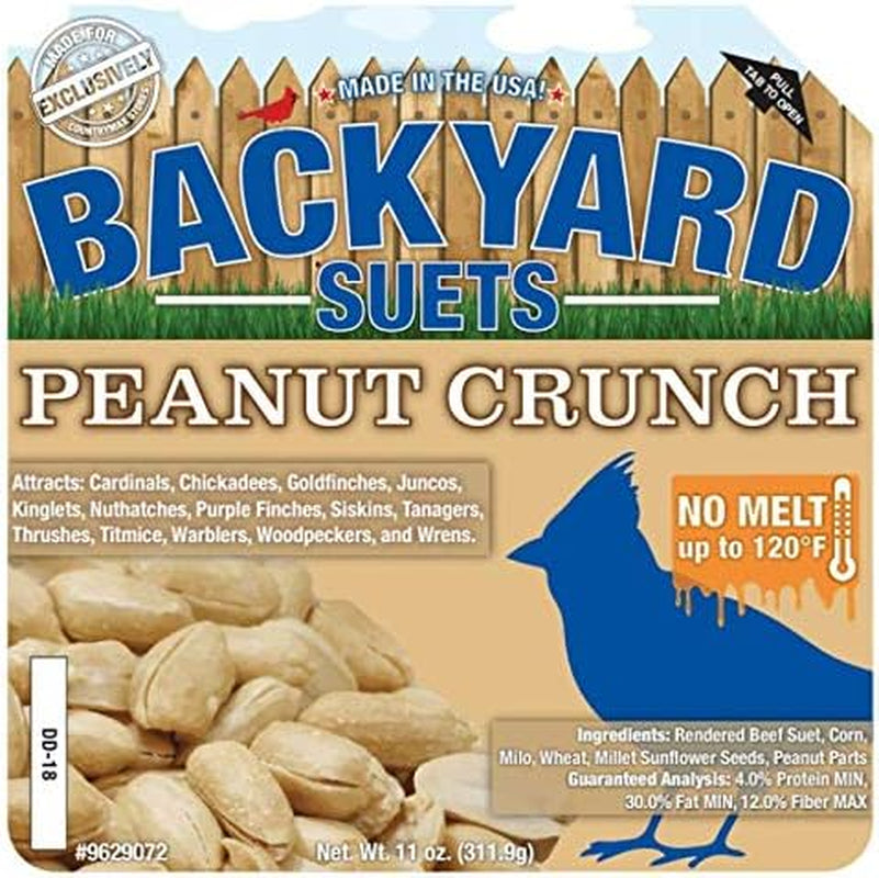 No Melt Suet Cakes, Peanut Butter Crunch, 12 Pack